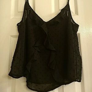 Black dotted summer blouse